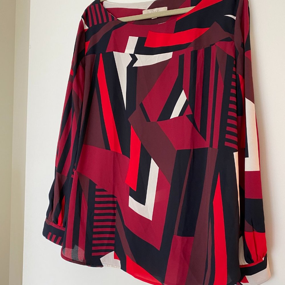 Loft Silk Blouse with Split Sleeve